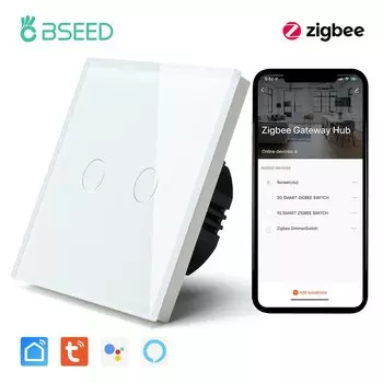 Настенные сенсорные выключатели BSEED Zigbee 1/2/3 клавиши белые