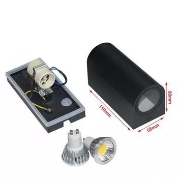 Настенные светильники EE GU10 5/10 Вт серебристый/черный