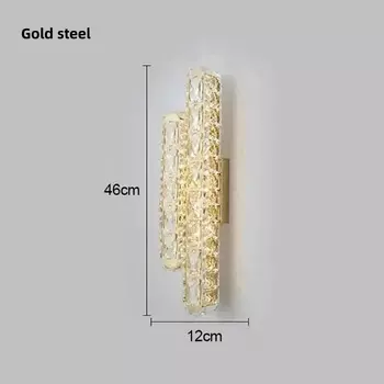 Настенные светильники IWP, прозрачный хрусталь, хромированная сталь