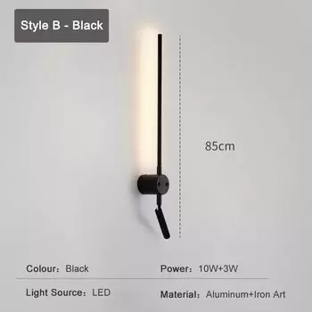 Настенные светильники juhaw, черные, белые, LED