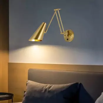 Телескопические настенные светильники YongYing Lumin, черные/золотые