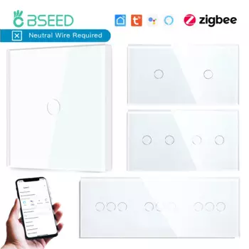 Умные выключатели BSEED Zigbee 1/2/3 клавиши