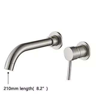 Настенный черный керамический смеситель для раковины Wanmivezlo