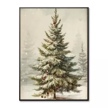 Настенный декор картина АсенАрт Рождественский принт