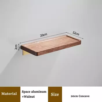 Настенный деревянный стеллаж JIE MO для ванной из ореха