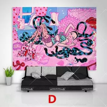 Настенный гобелен FFO Kawaii розовый