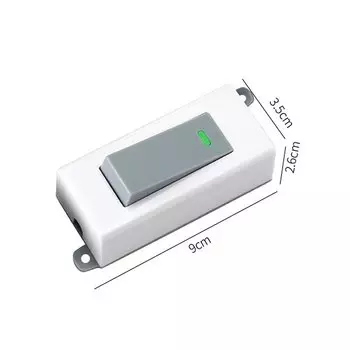 Настенный кнопочный выключатель, одноэлементный, с открытым проводом, фиксированный, маленький, прикроватный светильник, мини-управление проводом