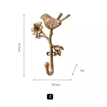 Крючок для ключей из углеродистой стали, птичка