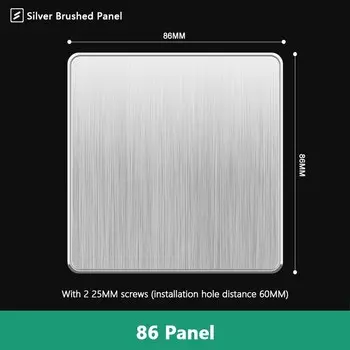 Настенный переключатель Avoir 2-х клавишный серебристый