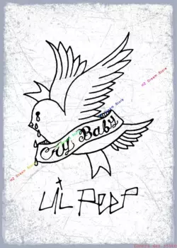 Настенный плакат JKPICTURE "Lil Peep Cry Baby"