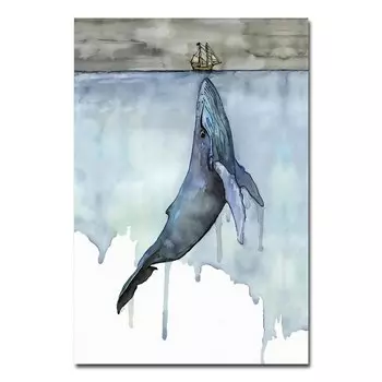 Настенный плакат MINISO, кит, скандинавский стиль