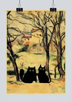 Настенный плакат "Забавный черный кот" Lanxihaibao