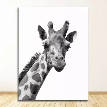 Настенный постер DHRM Сафари животные черно-белый