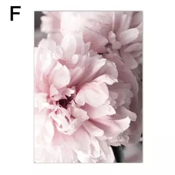 Настенный постер с розовым пионом и Эйфелевой башней ARDOR