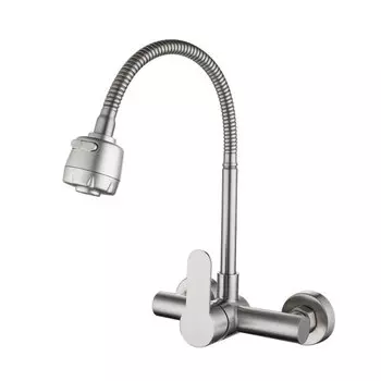 Настенный смеситель для кухни из нержавеющей стали