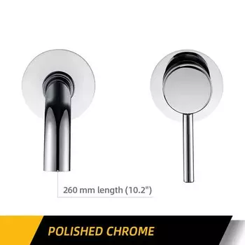 Настенный смеситель для раковины Bagnolux Ronda, латунь, волочивание проволоки никель