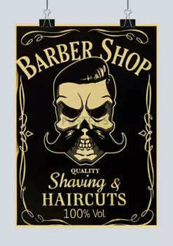 Настенный стикер "Барбершоп" Lanxihaibao