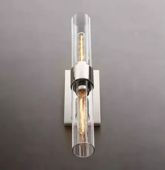 Настенный светильник Blonche двойная головка медь/черный/хром