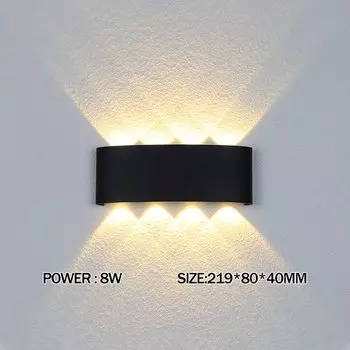 Настенный светильник EE белый/черный алюминиевый LED 2/4/6/8Вт