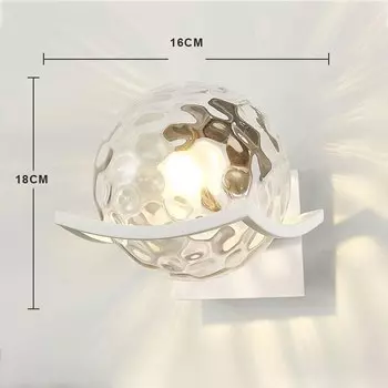 Настенный светильник Feimefeiyou круглый стеклянный LED