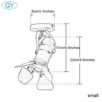 Настенный светильник GY черный