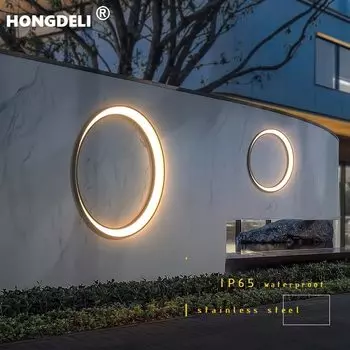 Настенный светильник HONG DE LI Moon IP65 нержавеющая сталь
