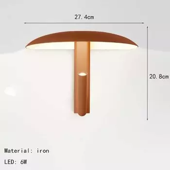 Настенный светильник IWP гриб 2 LED черный оранжевый зеленый