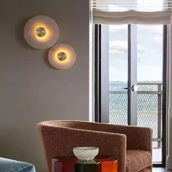 Настенный светильник IWP, мрамор, латунь