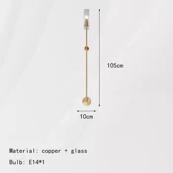 Настенный светильник IWP золотой, черный, медный