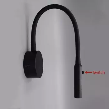 Настенный светильник khelse белый/черный 1Вт/3Вт