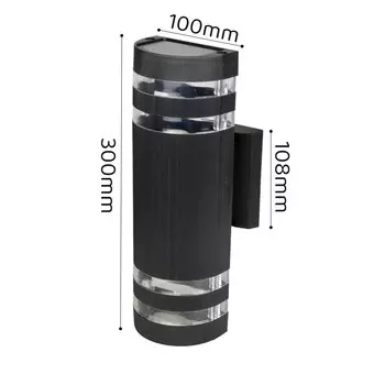 Настенный светильник Khelse цилиндр акриловый черный GU10/E27