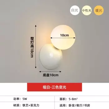 Настенный светильник Oboerthurck Макарон черный