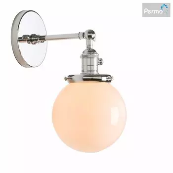 Настенный светильник Permo винтажный молочно-белый