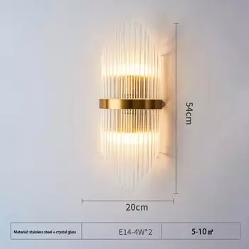 Настенный светильник QINGYUNKE из нержавеющей стали и хрусталя