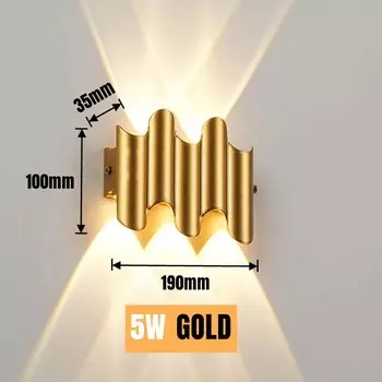 Настенный светильник SEACAT, золотой, алюминий