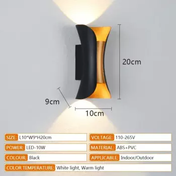 Настенный светильник SolarZen черный теплый белый 6Вт