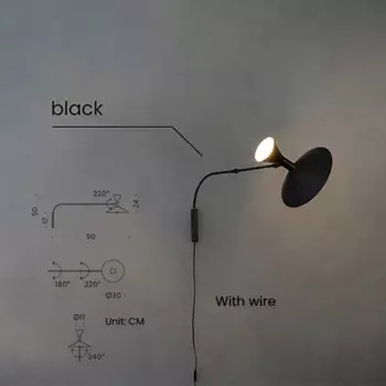 Настенный светильник TAONUANSHU, белый, черный
