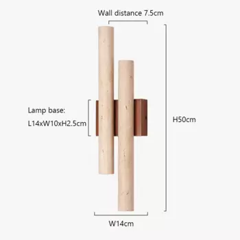 Настенный светильник tmlliey из желтого травертина