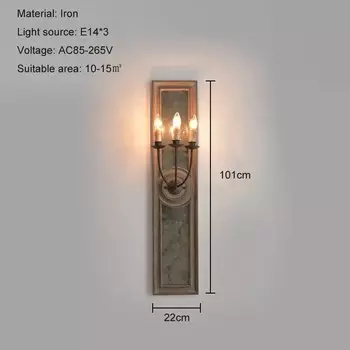 Настенный светильник wecus американский ретро деревянный