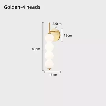 Настенный светильник Xiuxiu медный стеклянный