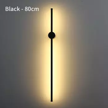Настенный светильник YNL LED 8-24Вт 40-120см черный/золотой