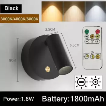 Настенный светильник ZQQBYY черно-белый