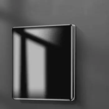 Настенный выключатель черный, золотая панель, 1/2/3/4 клавиши, 220В