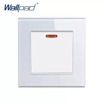 Настенный выключатель из закаленного стекла, 45 А, 110 в-250 в, стандарт ЕС, Великобритании
