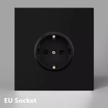 Настенный выключатель света Avoir, черный, нержавеющая сталь