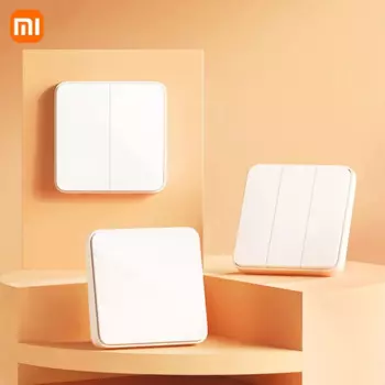 Настенный выключатель Xiaomi Mijia Mesh, умный Беспроводной Выключатель с нулевой линией, подключение FireWire, с нейтральными переключателями, для Xiaomi Mi Home