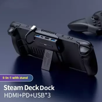 Настольная и портативная Паровая док-станция 5-в-1 USB C док-станция с 4K @ 60H, стандартная PD 100 Вт, подставка для паровой док-станции, базовые аксессуары