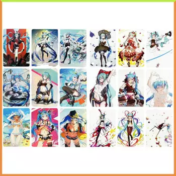 Настольная игра «сделай сам» с изображением аниме богини, ACG Hatsune Miku, лазерная рефракционная карта, игрушки для мальчиков, коллекционные карты, подарок на день рождения