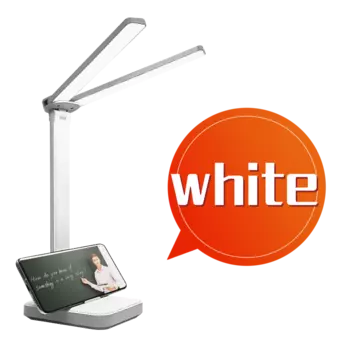 Настольная лампа ATcomm двуглавая LED теплый свет с зарядкой