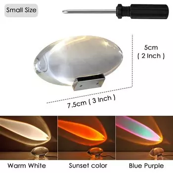 Настольная лампа Claeted «Глаз неба» хрустальная LED